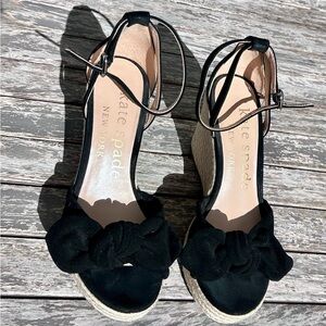 Beautiful Kate Spade Black Women's Wedge Sandals. Like new!